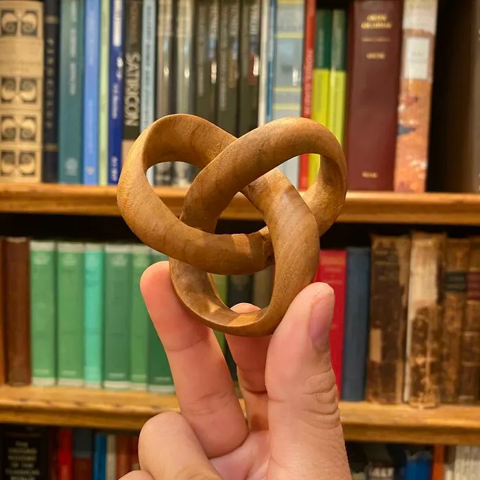 I Carved A Trefoil Knot Out Of A Solid Piece Of Cherry