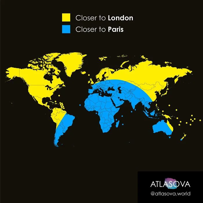 Closer To Paris Or To London?
