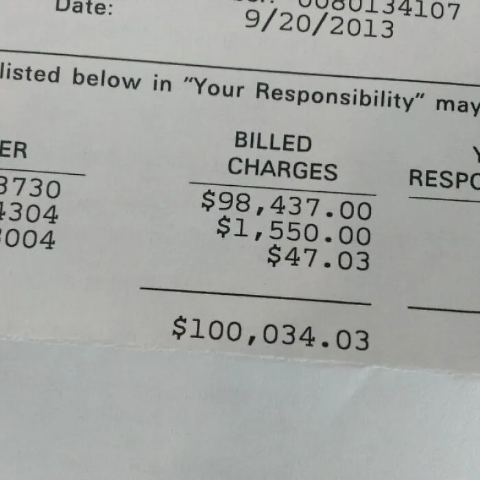Just Got The First Bill For My Back Surgery. The Surgery Itself Is Not Included On This Statement
