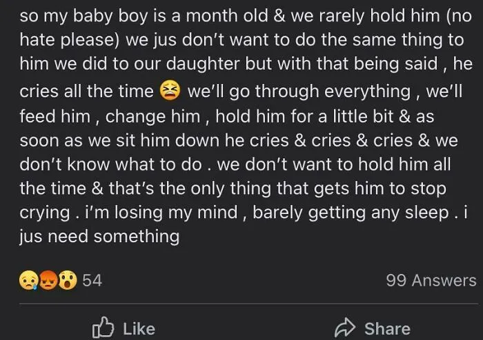 Listen, I Don’t Want To Spoil My Child With Basic Care, So I’m Just Going To Neglect Them And Then Complain About It… No Hate Please!
