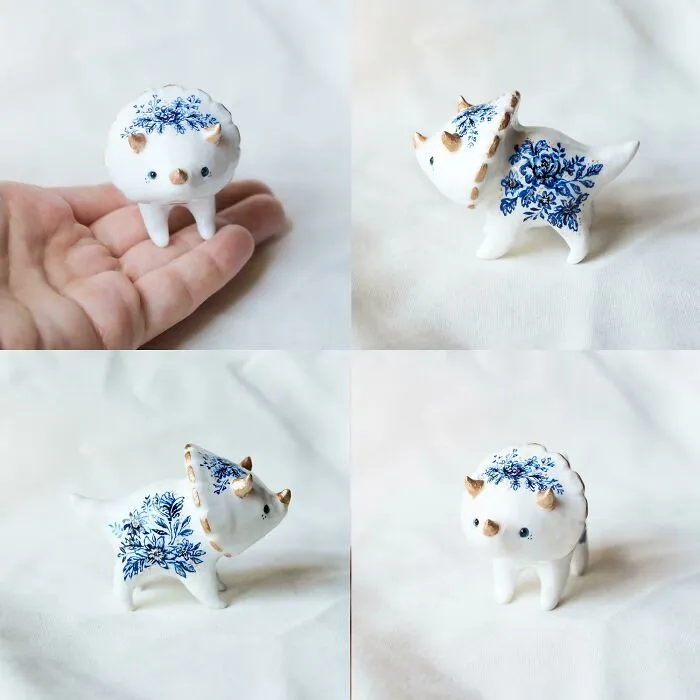 Little Triceratops With Flowers