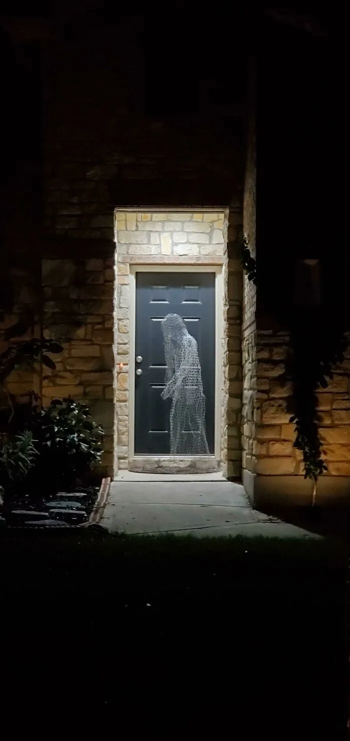 This Ghost Lady I Made With Chicken Wire