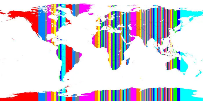 Each Vertical Band Contains 1% Of The Earth's Population