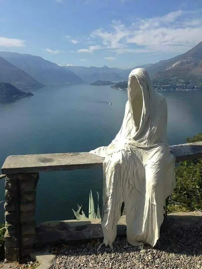 Ghost Sculpture In The Castle Of Vezio, Italy