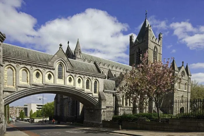 Old Bridge Over A Modern Road. Dublin, Ireland
