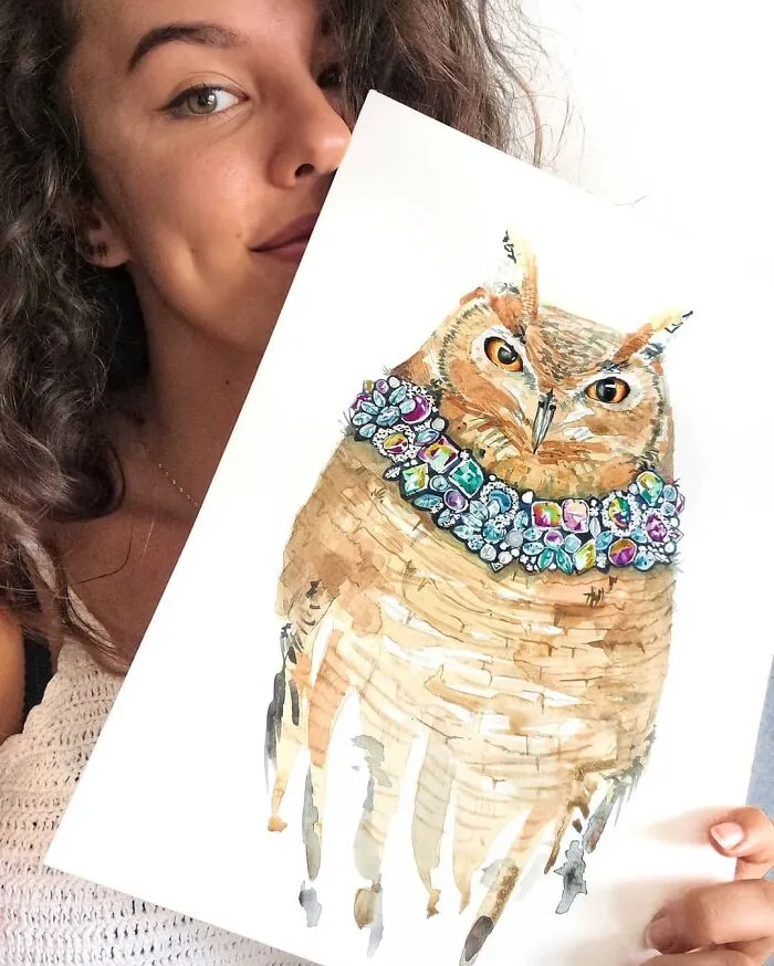 I Painted My First Owl 5 Years Ago, And Haven't Been Able To Stop Since (54 Pics)