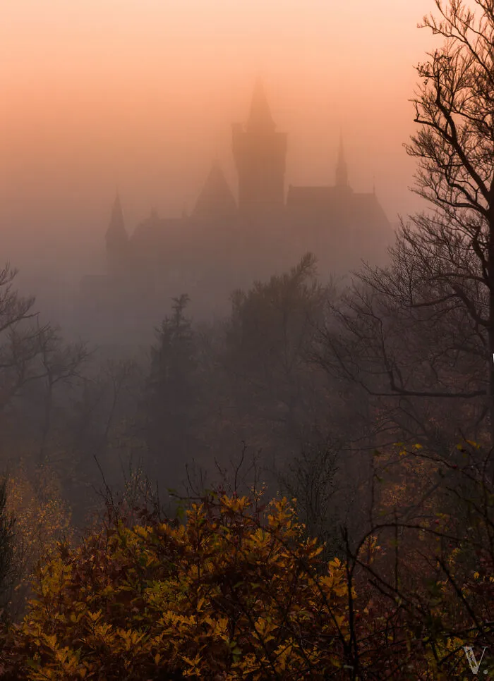 Se necesitó un viaje épico de 4 horas antes de llegar a un castillo nebuloso, Wernigerode, justo antes del amanecer