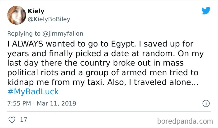 Jimmy Fallon Asked People To Share Their #BadLuck Moments, Here Are 40 Of The Funniest