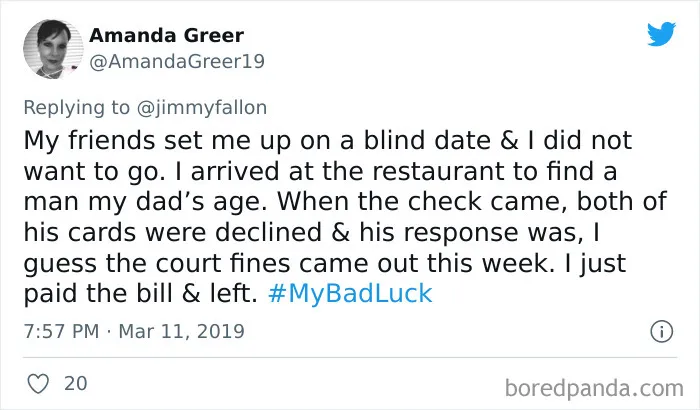 Jimmy Fallon Asked People To Share Their #BadLuck Moments, Here Are 40 Of The Funniest