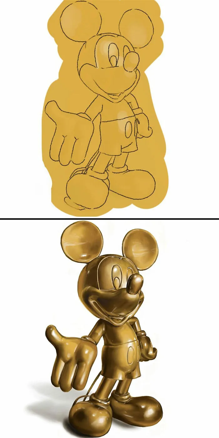These Are Not Photos: Artist Shows Initial Sketch And End Result Of His Digital Drawings (30 Pics)