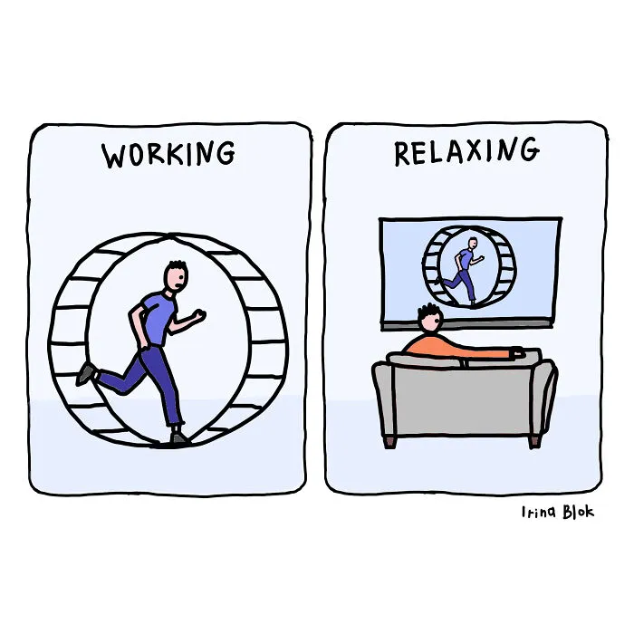 Working And Relaxing