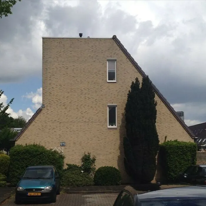 When You Decide Last Minute That You Don't Want Your House Shaped Like A Triangle