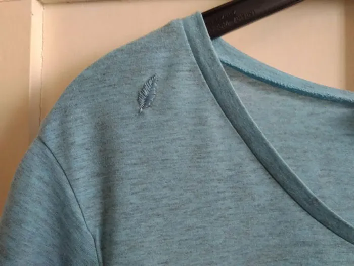 Really Pleased With How This Repair Turned Out! I Feel Like It Adds Some Character To A Plain T-Shirt