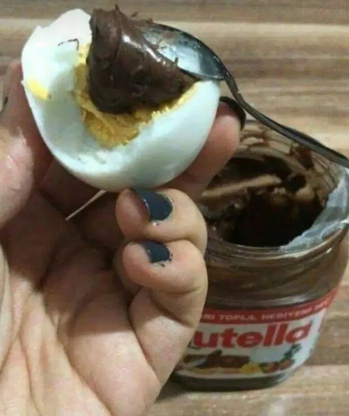 Hard-Boiled Egg With Nutella