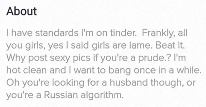 This Woman Screenshots The Most Questionable Things She Sees Men Posting On Dating Apps, And Here Are The 30 Funniest Posts