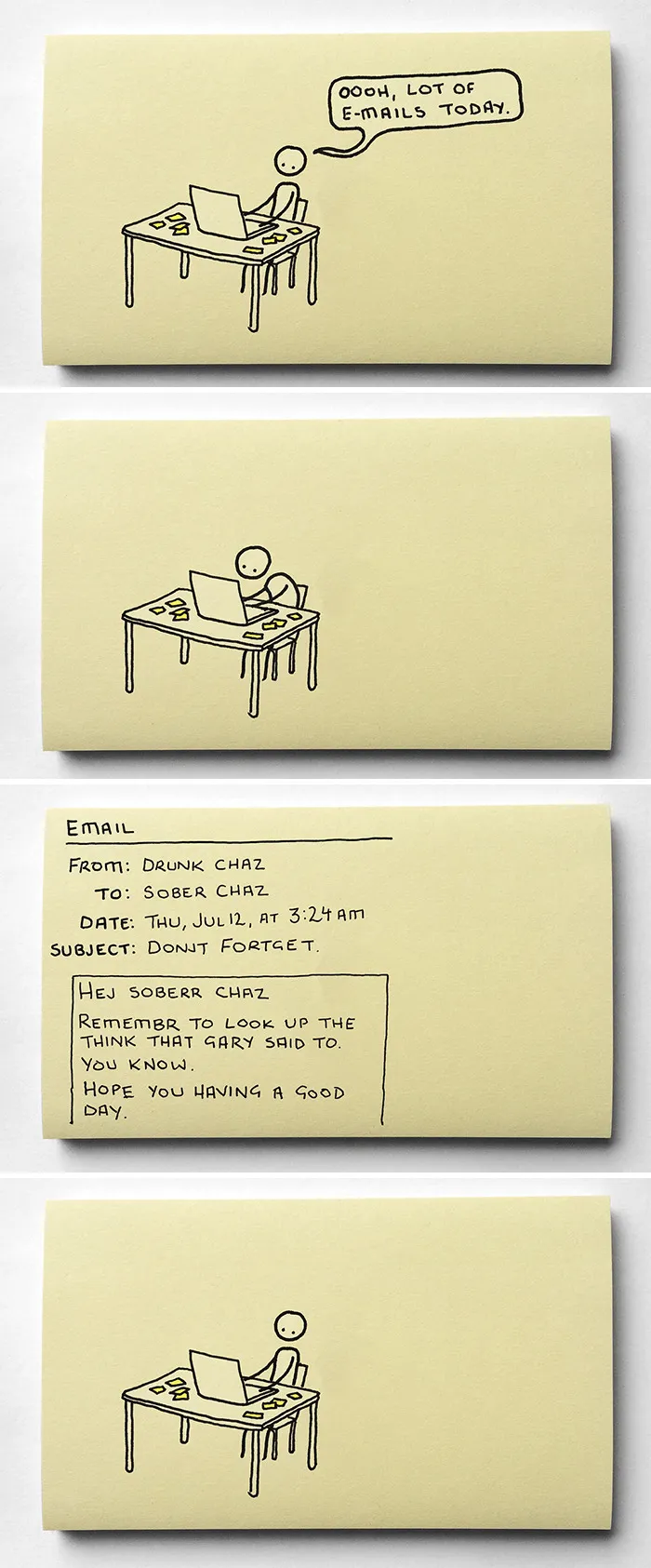 Artist Makes 30 Honest Sticky Notes That Sum Up Your Life As An Adult (New Pics)