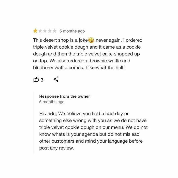 30 Times Restaurants Left Hilarious Replies Under Bad Reviews, Shared By This Instagram Page (New Pics)