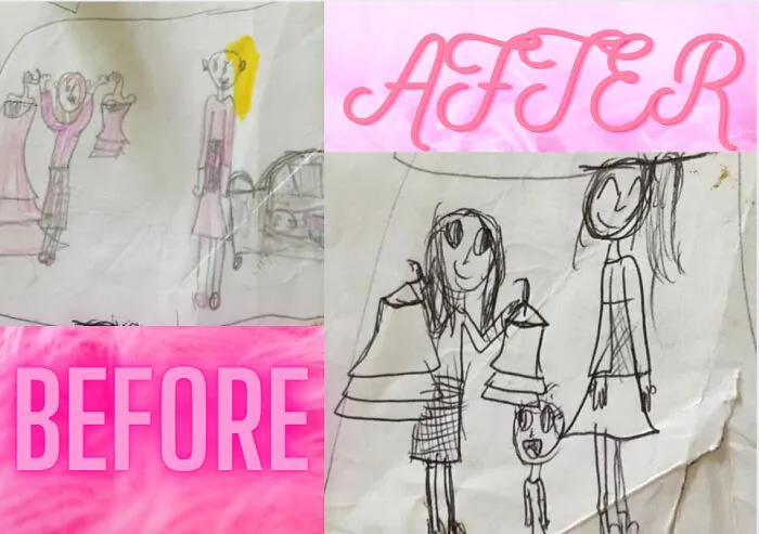 The One In Pencil Is My Old Drawing, The One In Pen Is My New Drawing. Sorry I Couldn’t Draw The Pram