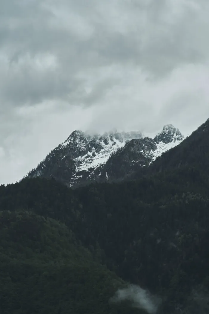 Woods, Mountains And Clouds.