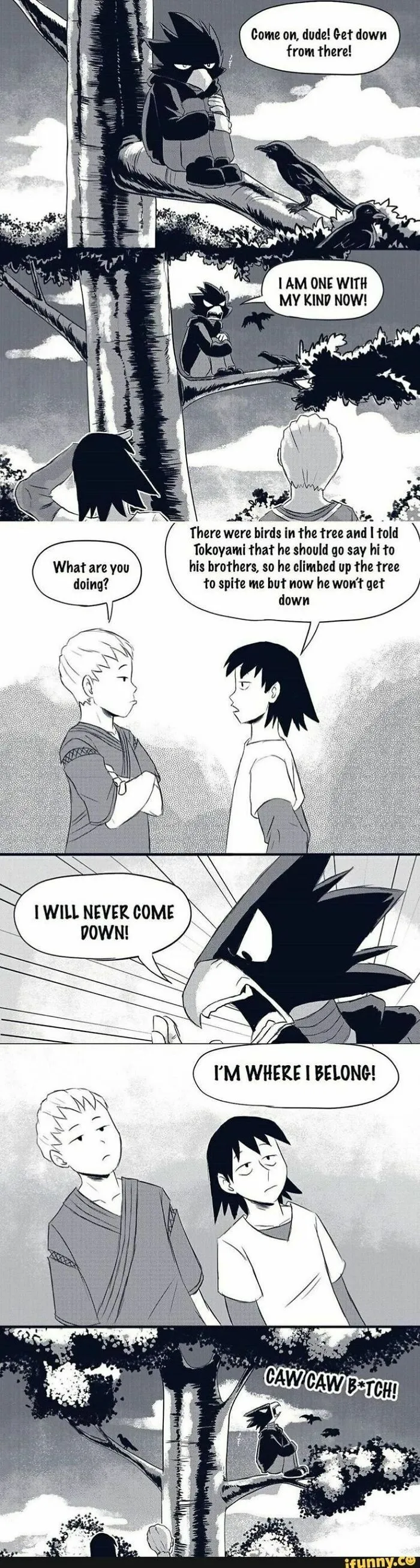 Tokoyami Is With His Peeps