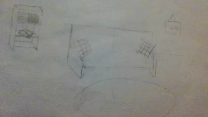 It Took Like 3 Days To Draw, And Multiple Tries To Get The Shelf Right. It Wasn't Exactly What I Wanted, But I Went With It Because It Took Too Many Time To Get Everything Right.