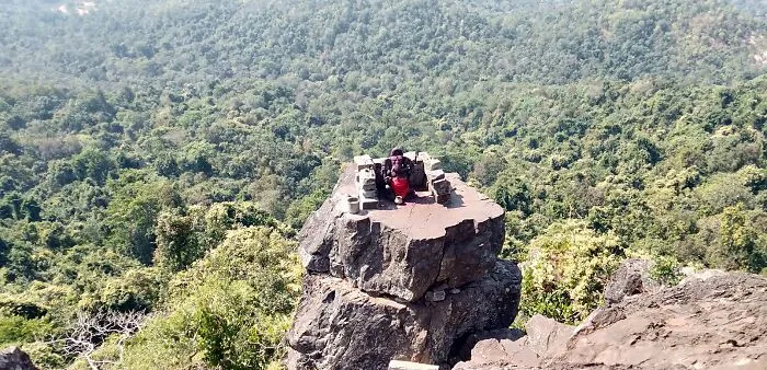 Diety On Top Of Hill. Took By Mobile Redmi . The Place Is Surrounded By Valleys And You Have To Cross 2 Hills To Reach Here. Plus The Place Has Insurgent Camps Here And There