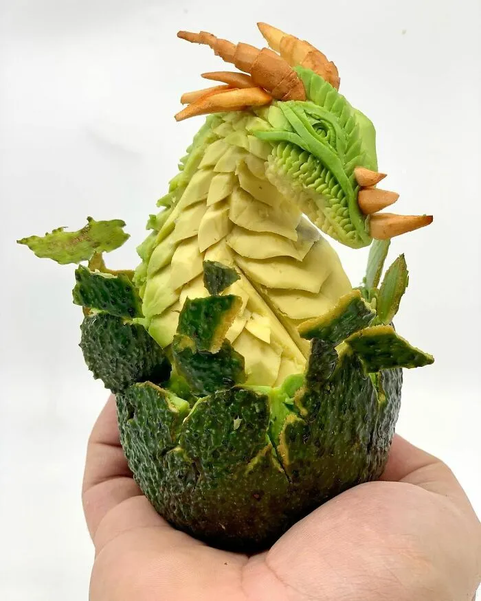 This Artist Created 22 Carving Arts From Avocados
