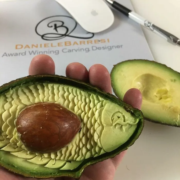 This Artist Created 22 Carving Arts From Avocados