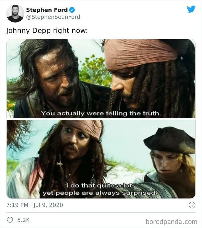 Johnny Depp Called This One From The Second Pirates Movie