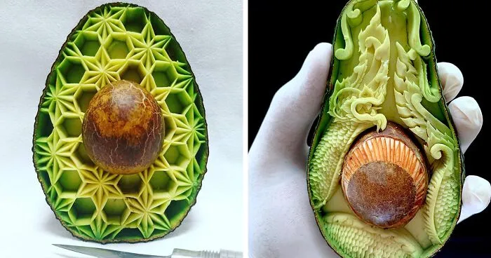 This Artist Created 22 Carving Arts From Avocados