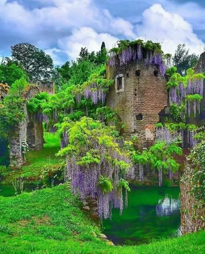 The Garden Of Ninfa Is A Landscape Garden In The Territory Of Cisterna Di Latina, In The Province Of Latina, Central Italy
