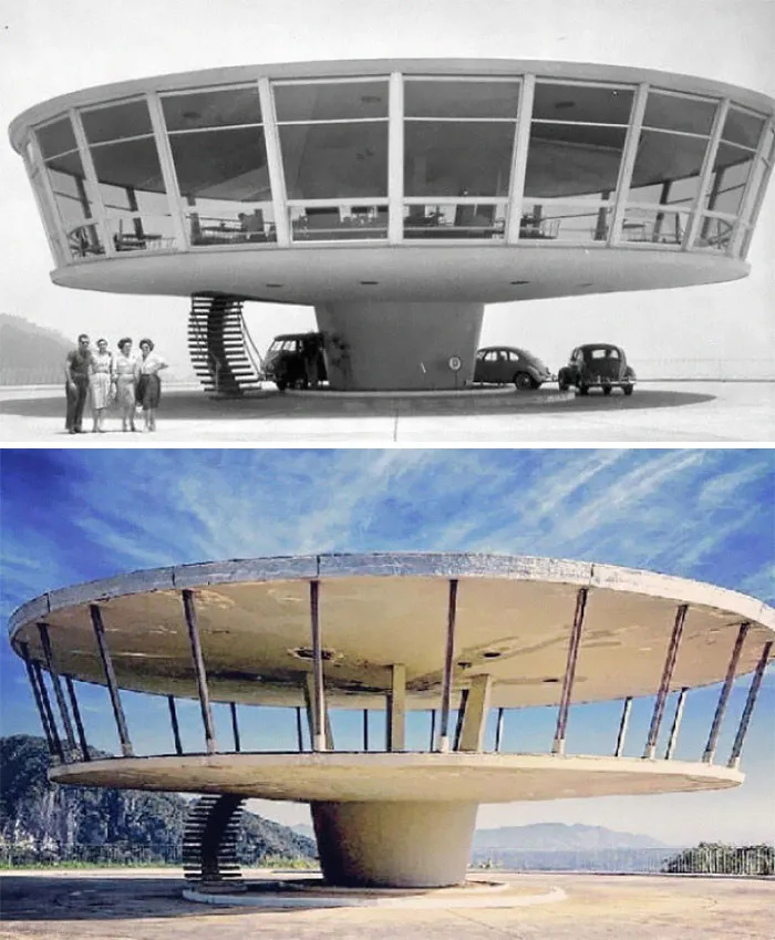 Restaurante abandonado en Petrópolis, Brasil (1960 y 2013)