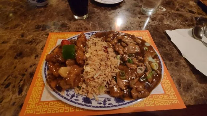 Teriyaki Pork,  Sweet & Sour Chicken And Fried Rice