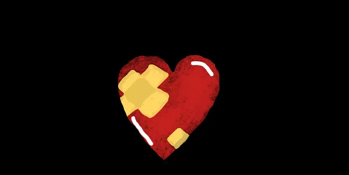 I Made This Yesterday Because I Wanted To Draw How  My Heart Looks Like Since My Depresion Started
