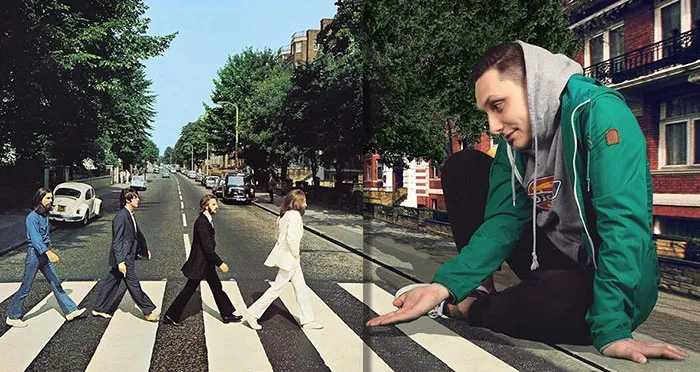 Artist Hilariously Reveals What's Happening Outside The Frames Of Famous Music Album Covers (18 New Pics)