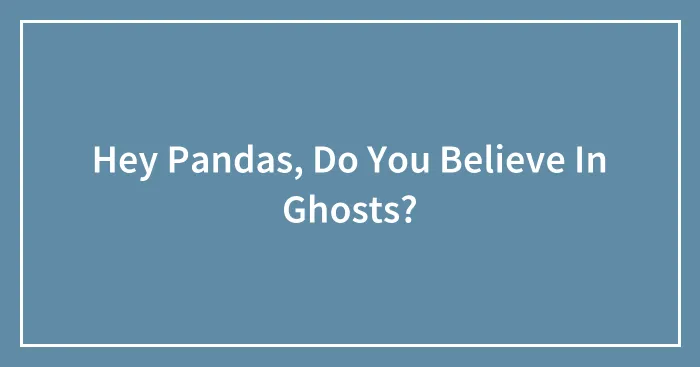 Hey Pandas, Do You Believe In Ghosts? (Closed)