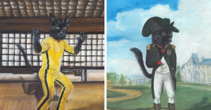 I Painted 13 More Cat Portraits Of Boo For A 2022 Calendar To Raise Funds For Cat Rescue Organizations