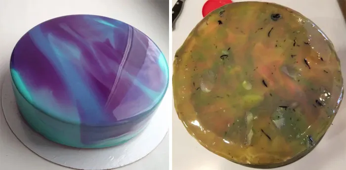 Probé a hacer un glaseado de espejo