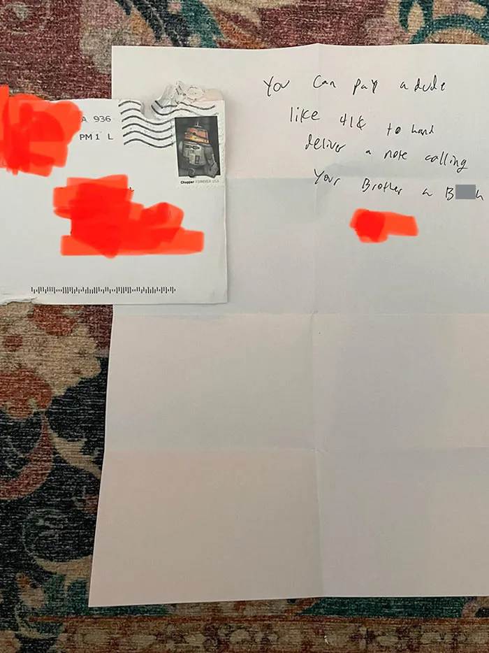 I Received My First Letter From My Brother After He Moved Halfway Across The Country