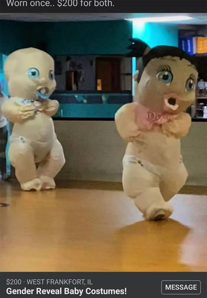 Only Worn Once! Great Addition To Your Gender Reveal Party!