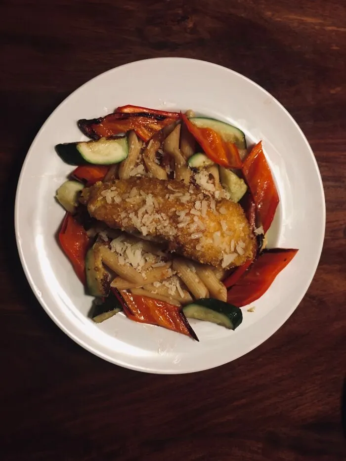 Chicken Pasta With Zucchini And Peppers