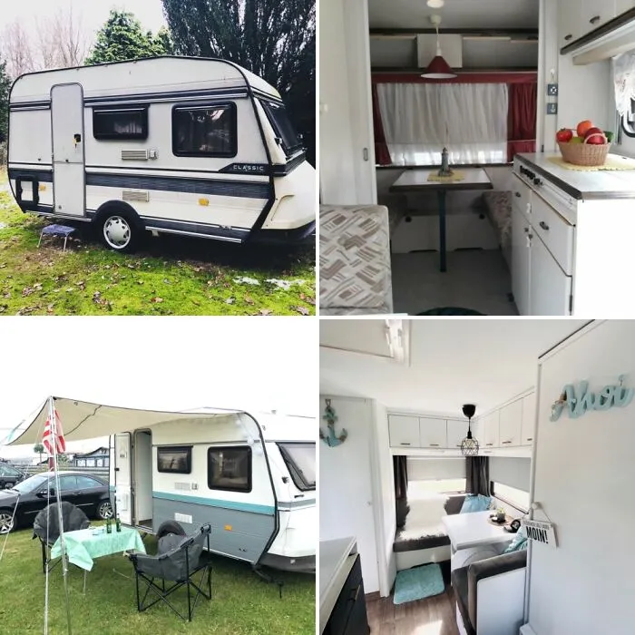 Our Caravan From 1989. Three Months And A Lot Of Paint