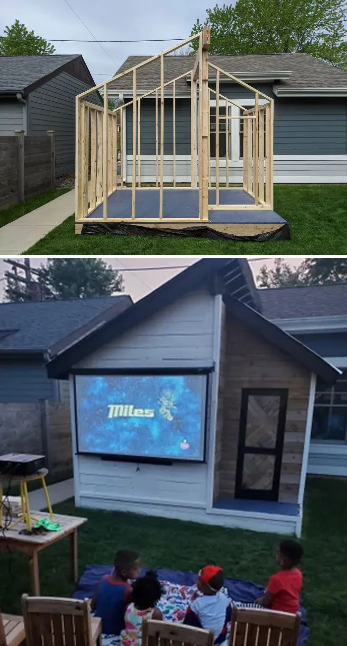 DIY Pandemic Playhouse W/ Outdoor Movies