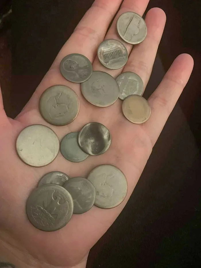 Found Some Change That Had Been In The Brushes In The Clothes Dryer