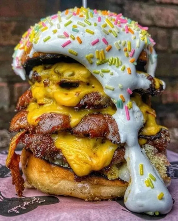 El glaseado de una hamburguesa para cuando quieras morir joven