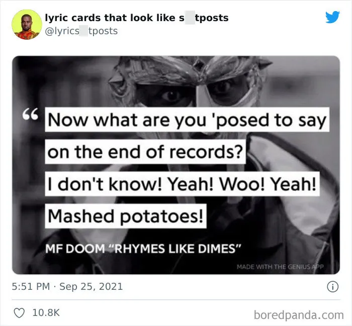 30 Hilariously Absurd Lyrics Shared On This Twitter That Collects Lyrics ‘You’d Never Believe Are Real’ (New Pics)