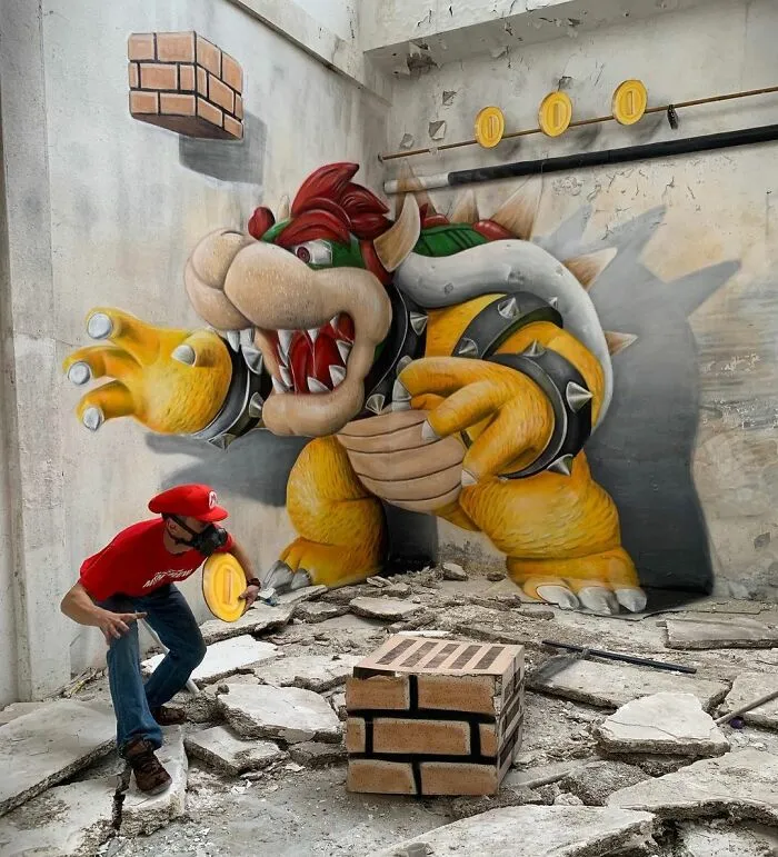 Este artista callejero francés pinta graffitis de criaturas en 3D y no son para los asustadizos (30 fotos)