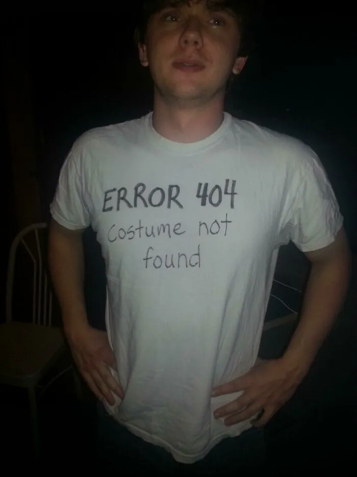 My Buddy's Super Lazy Halloween Costume