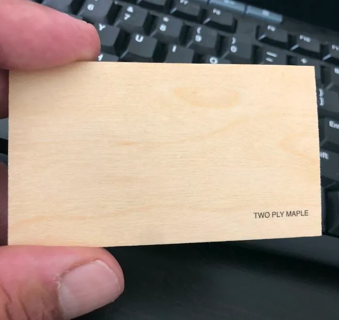A Tree Guy Came Out Today…his Business Cards Are Made Out Of Wood