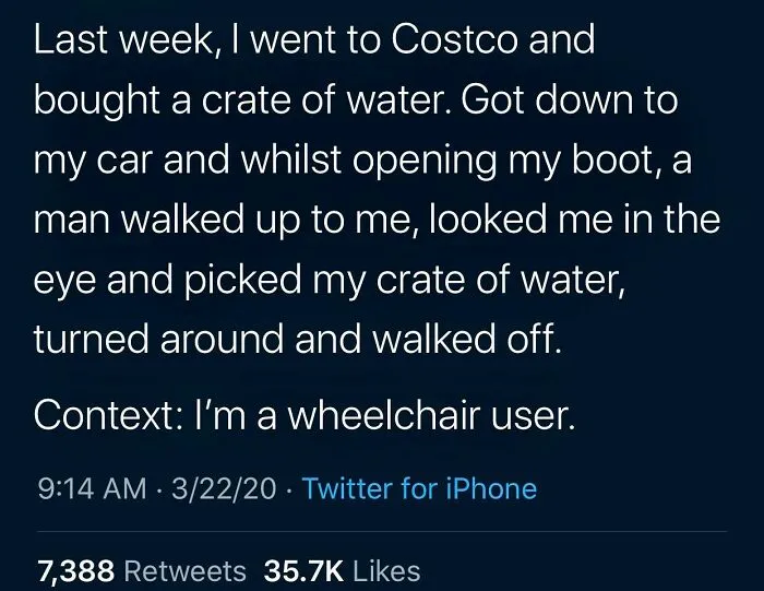 Stealing From A Disabled Man